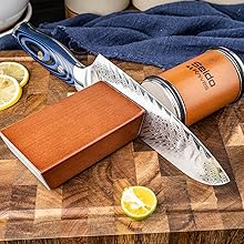 Rolling Knife Sharpener – Dual-Grit Diamond Coated Discs with 15° & 20° Sharpening Angles – Professional & Home Use