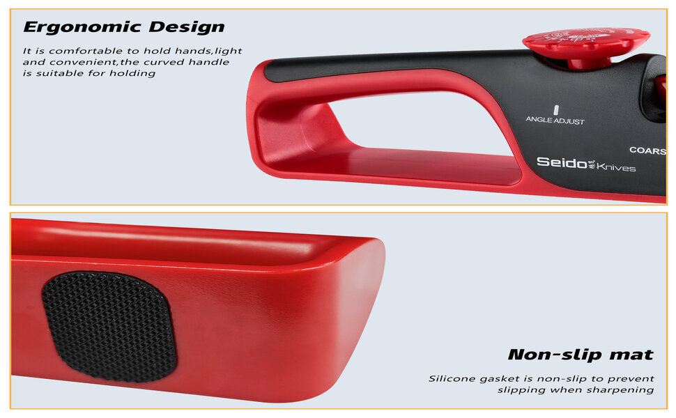 4-Stage Professional Knife Sharpener - Adjustable Angle Guide and Scissor Sharpening Slot