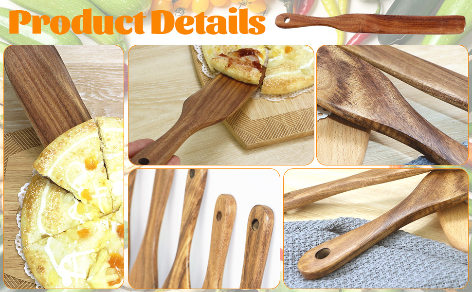 11Inch Skinny Wooden Spurtle Spatula Sourdough Mixer Bread Stirring Spatula Wood Utensil Tool Flat Stirring Stick Bread Spatulas for Dough Cooking Spreading Baking Whisking Mixing Jar Scraping