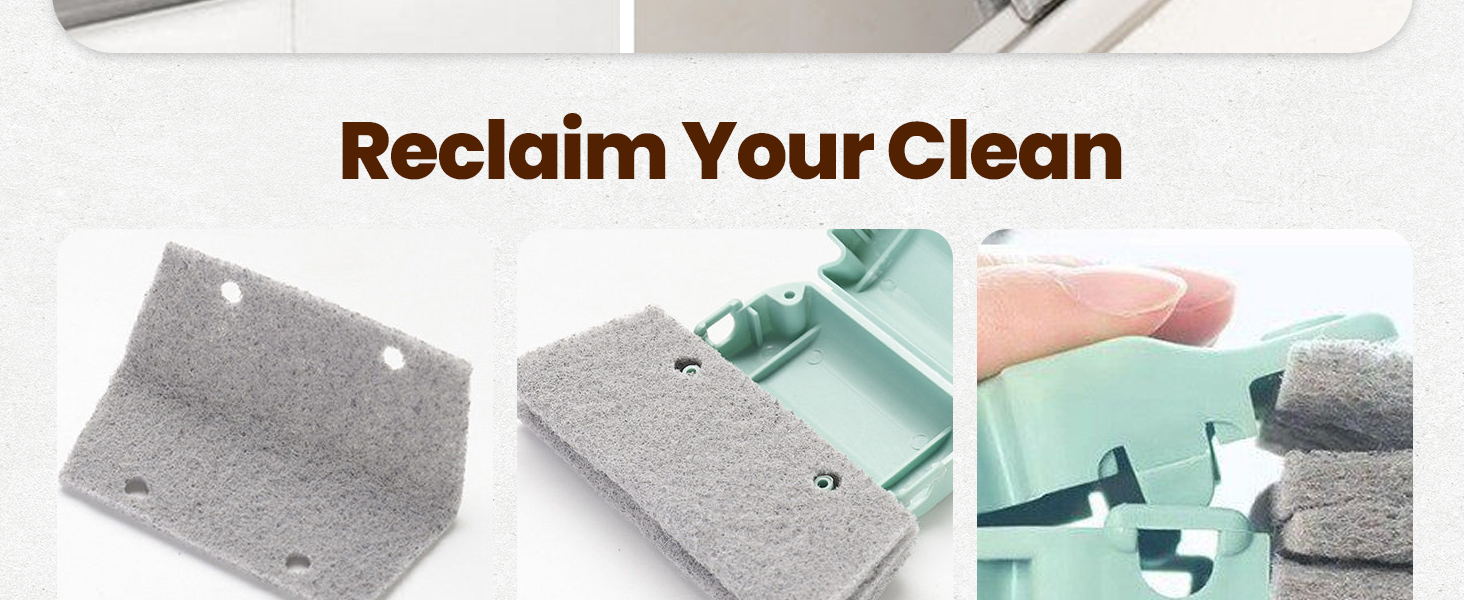 Magic Window Track Cleaner, 2024 Upgraded Window Groove Cleaning Brush Tools Set, Hand-held Window Track Cleaner Brushes Tools Set for Window lides Gaps Tile Lines Shutter Car Vents (Mix 3PCS)