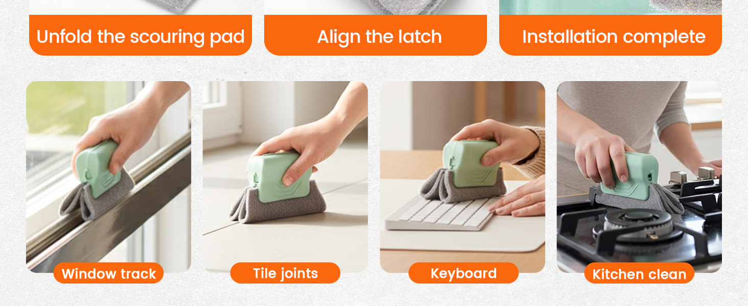 Magic Window Track Cleaner, 2024 Upgraded Window Groove Cleaning Brush Tools Set, Hand-held Window Track Cleaner Brushes Tools Set for Window lides Gaps Tile Lines Shutter Car Vents (Mix 3PCS)