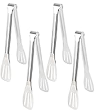 4 Pack Gold Serving Tongs,Metal Serving tongs,for buffet,party,9 Inch,Gold Utensills,(tongs for serving food)