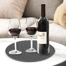 Silicone Trivet Mats 4 Heat Resistant Pot Holders Multipurpose Non-Slip Hot Pads for Kitchen Potholders, Drying mat, Jar Opener, Spoon Holder, Coaster.(Dark Grey)