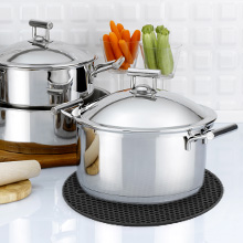 Silicone Trivet Mats 4 Heat Resistant Pot Holders Multipurpose Non-Slip Hot Pads for Kitchen Potholders, Drying mat, Jar Opener, Spoon Holder, Coaster.(Dark Grey)