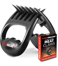 Alpha Grillers Instant Food Thermometer for Meat and Cooking Sourdough Bread Baking Supplies Grilling Gifts for Men Women Gifts for Mom Seniors, Long Probe Large Backlit Display