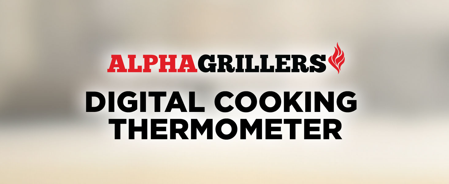Alpha Grillers Instant Food Thermometer for Meat and Cooking Sourdough Bread Baking Supplies Grilling Gifts for Men Women Gifts for Mom Seniors, Long Probe Large Backlit Display