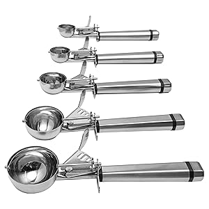 Fat Daddio's SCTP-16 Stainless Steel Cookie Portioning Scoop, No. 16, 1/3 cup