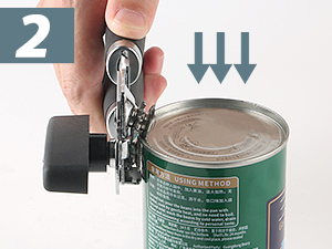 Can Opener Manual, Heavy Duty Handheld Strong Can Opener with Soft Touch Handle, Sharp Blade Smooth Edge, Can Openers with Multifunctional Bottle Opener, Black