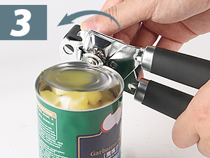 Can Opener Manual, Heavy Duty Handheld Strong Can Opener with Soft Touch Handle, Sharp Blade Smooth Edge, Can Openers with Multifunctional Bottle Opener, Black