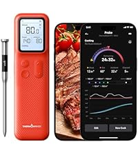 ThermoMaven Smart Bluetooth Wireless Meat Thermometer, 10X Enhanced Sub-1G Signal and Stability, Standalone Display Base, Certified Accuracy ±0.5°F, WiFi Unlimited Range for BBQ, Oven, Smoker, Grill