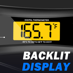 Meat Thermometer Digital, Instant Read Meat Thermometer for Grill and Cooking, with Bottle Opener, Backlight & Calibration Food Thermometer, Kitchen Gadgets for BBQ, Turkey, Candy, Liquids