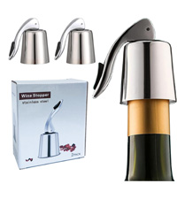 Champagne Stoppers for Bottles, Pafusen 2 Pack Champagne Sealer Stopper, Stainless Steel Champagne Cork Stopper Toppers, Saver for Champagne Cava Prosecco Sparkling Wine