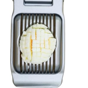 Annie & Mia Design Egg Slicer, Stainless Steel Wires Dishwasher Safe Aluminum Alloy Heavy Duty Multipurpose Cutter For Hard Boiled Eggs or Strawberry, Butter, Kiwi
