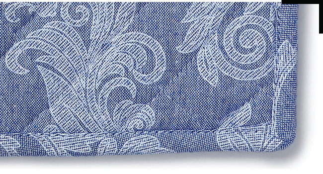 Pot Holders for Kitchen | Heat Resistant Pads | Set of 2 | Hot Dish Holder Sets | 8x8 in |for Cooking, Baking, Grilling, Microwave & BBQ, Chambray Blue by Encasa XO