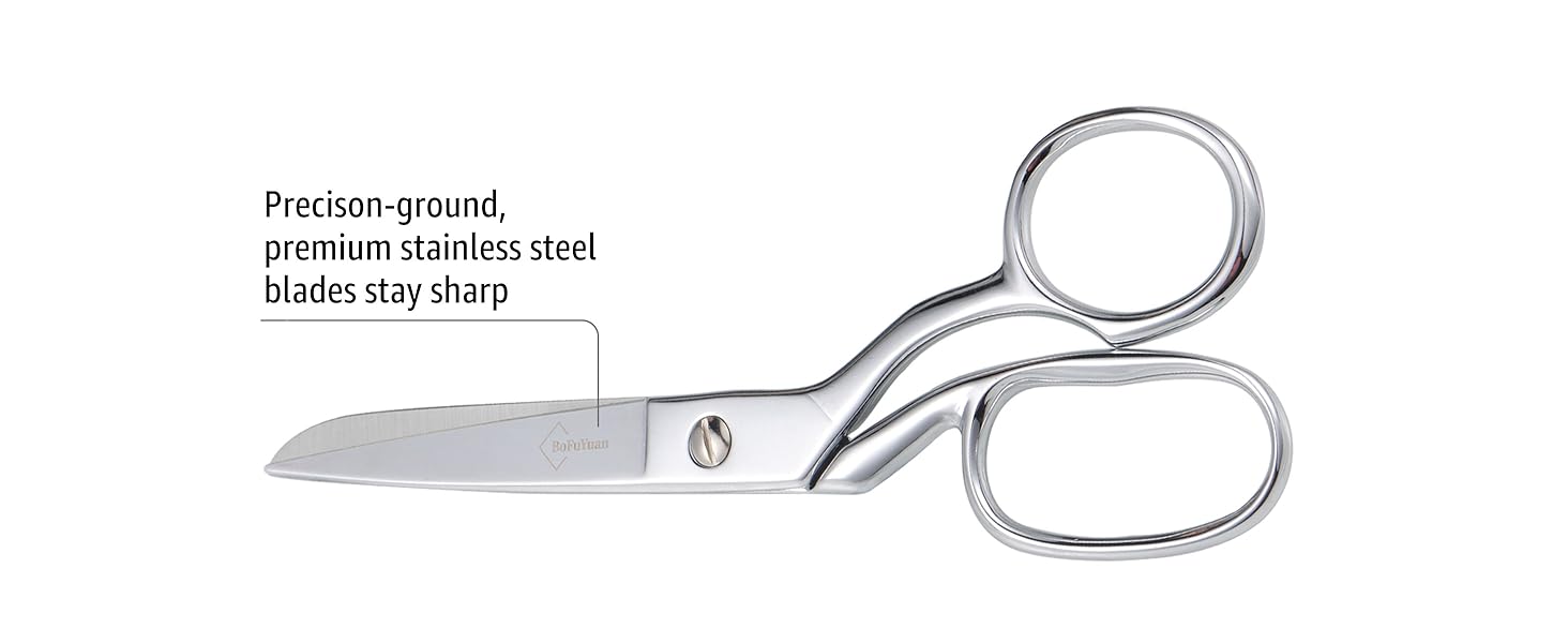 Professional Stainless Steel Fabric Scissors, 8-Inch Heavy Duty MultiPurpose Tailor Sewing Scissors for Fabric Cutting, Leather, Craft, Sharp Precision Shears Blades, Ergonomic Comfort Grip