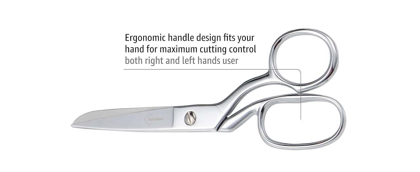 Professional Stainless Steel Fabric Scissors, 8-Inch Heavy Duty MultiPurpose Tailor Sewing Scissors for Fabric Cutting, Leather, Craft, Sharp Precision Shears Blades, Ergonomic Comfort Grip