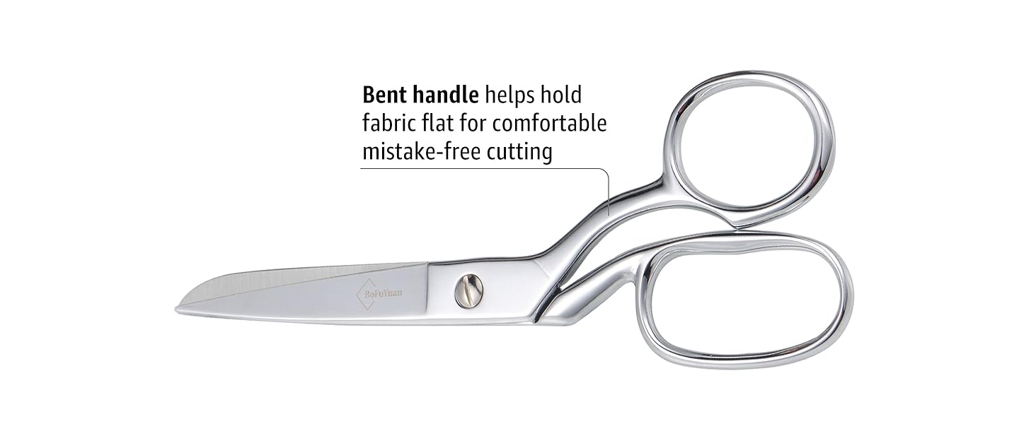 Professional Stainless Steel Fabric Scissors, 8-Inch Heavy Duty MultiPurpose Tailor Sewing Scissors for Fabric Cutting, Leather, Craft, Sharp Precision Shears Blades, Ergonomic Comfort Grip