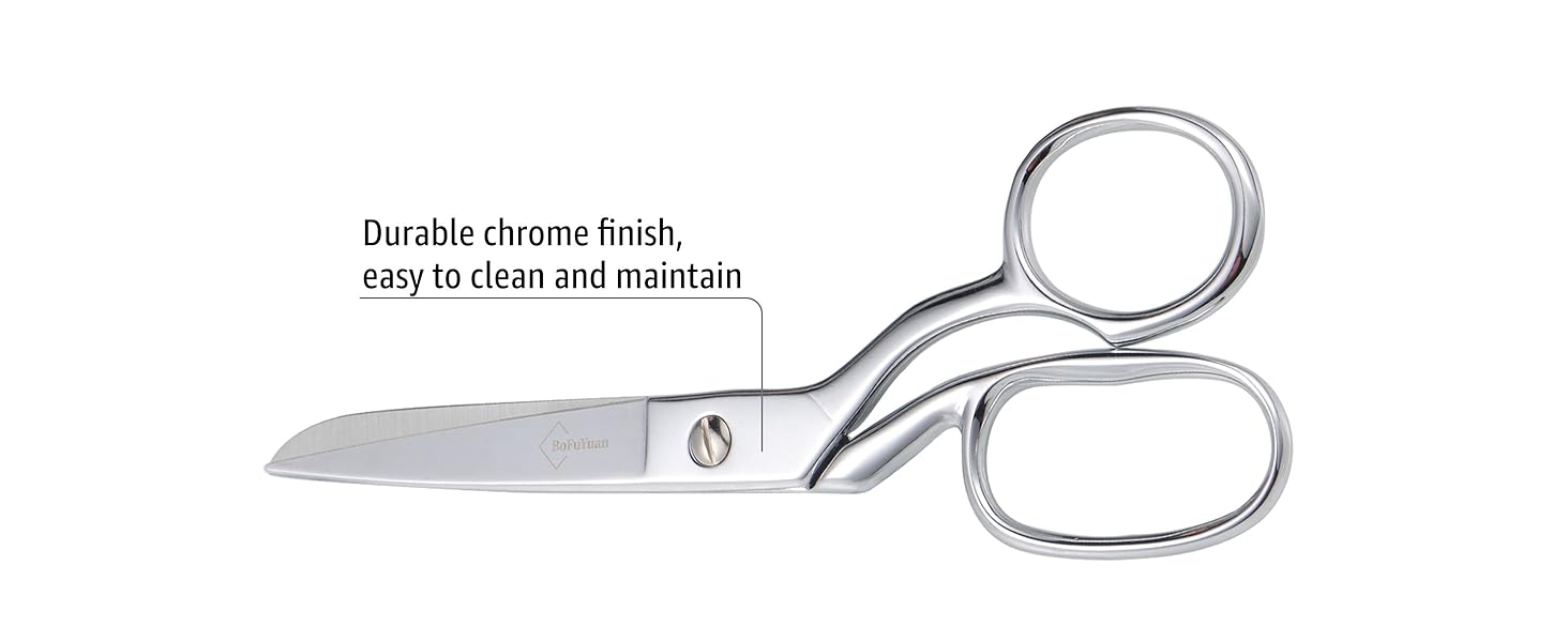 Professional Stainless Steel Fabric Scissors, 8-Inch Heavy Duty MultiPurpose Tailor Sewing Scissors for Fabric Cutting, Leather, Craft, Sharp Precision Shears Blades, Ergonomic Comfort Grip