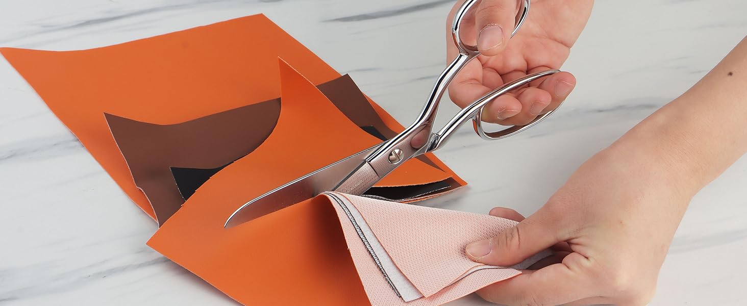 Professional Stainless Steel Fabric Scissors, 8-Inch Heavy Duty MultiPurpose Tailor Sewing Scissors for Fabric Cutting, Leather, Craft, Sharp Precision Shears Blades, Ergonomic Comfort Grip