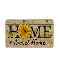 Artoid Mode Flowers Lavender Daisy Spring Kitchen Mats Set of 2, Summer Home Decor Low-Profile Kitchen Rugs for Floor - 17x29 and 17x47 Inch