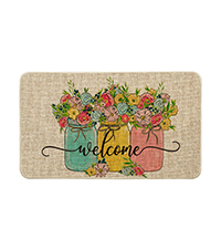 Artoid Mode Eucalyptus Together Spring Kitchen Mats Set of 2, Summer Home Decor Low-Profile Kitchen Rugs for Floor - 17x29 and 17x47 Inch