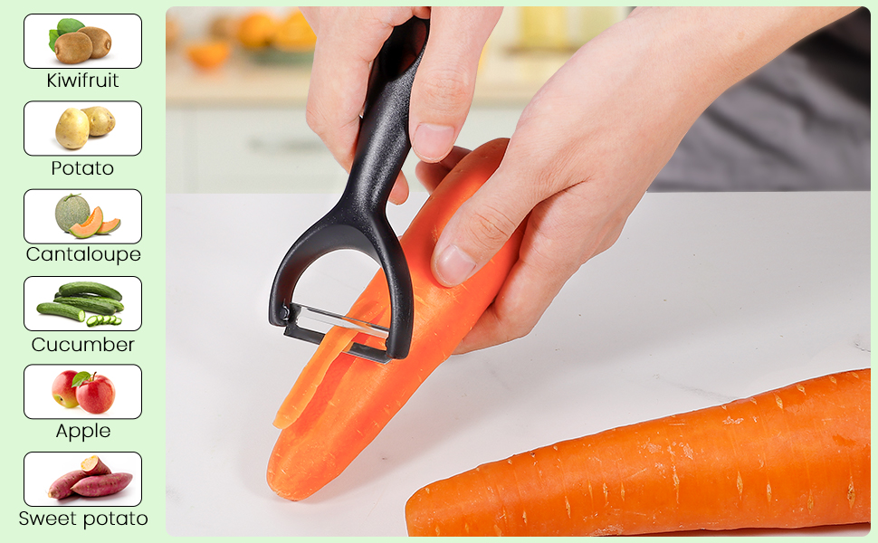 Senbowe Upgrade Potato Peeler for Kitchen, 6PCS Stainless Steel Vegetable Peeler, I and Y Veggie Food Peeler for Apple Fruit Carrot Zucchini Cucumber,Good Grip Makes Peeling Very Easy