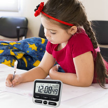 Digital Dual Kitchen Timer with Strong Magnet,24-Hour Countdown & Stopwatch,Loud Alarm,12/24 Hour Clock Switch,Calendar,Visual Indicator Light,Mute Option,3 Placement Options (Batteries Included)