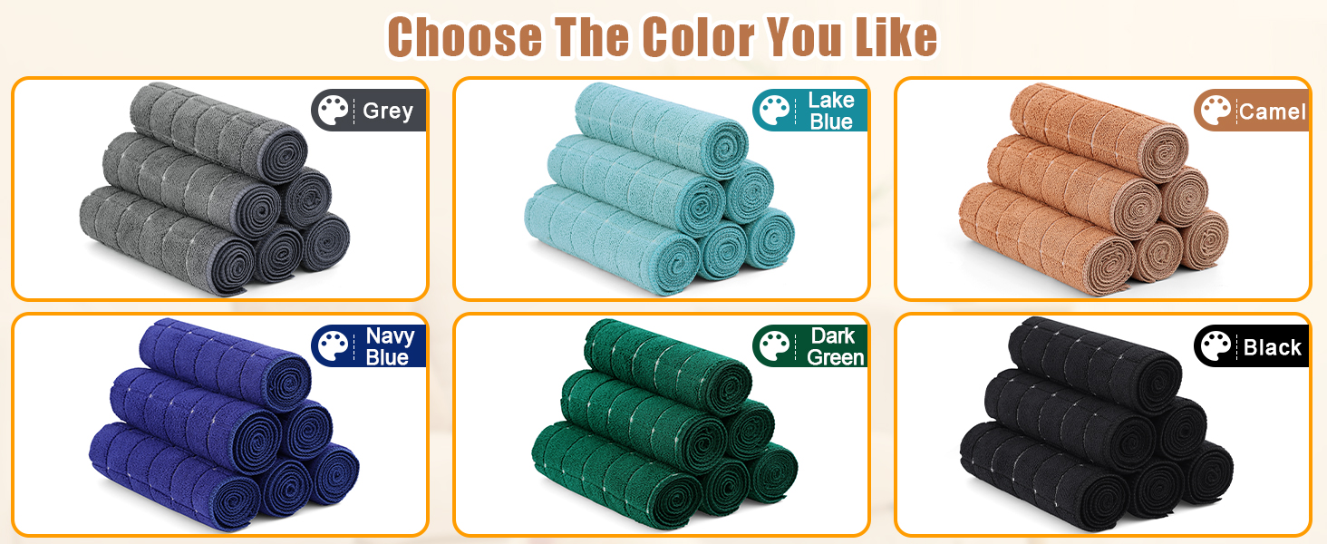 Homaxy Microfiber Kitchen Towels and Dishcloths Set, 12 Pack Soft and Absorbent Dish Hand Towels Bulk, 28 x 16 Inch & 12 x 12 Inch Quick Drying Rags for Washing Dishes, Grey