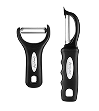 Spring Chef Stainless Steel Can Opener - Manual with Soft Grip Handles, Easy Turn, Heavy Duty Hand Can Openers for Seniors with Smooth Edge - Magnetic Lid Remover - Black