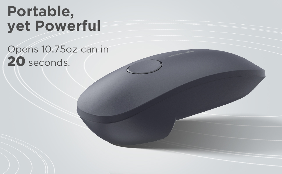 Canslab Ultrablde SE - USB Rechargeable Electric Can Opener for Kitchen for Seniors with Arthritis- Cordless Battery Powered Automatic, Side Cut, Smooth Edge, Handsfree, for Small or Large Cans, Grey