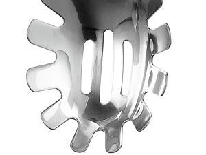 Spaghetti Spoon, Stainless Steel Pasta Spoon for Serving and Cooking, 13.4 Inch Pasta Fork with Teeth for Noodles, Ramen and Tagliolini, Comfortable Grip Design, Silver