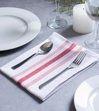 Blue Needles Set of 8 Waffle Weave Check Plaid Dish Cloths, 12x12 Inches 100% Cotton Dish Towels for Kitchen, Ultra Soft & Absorbent Kitchen Towels for Quick Drying Spring Summer - Black & White