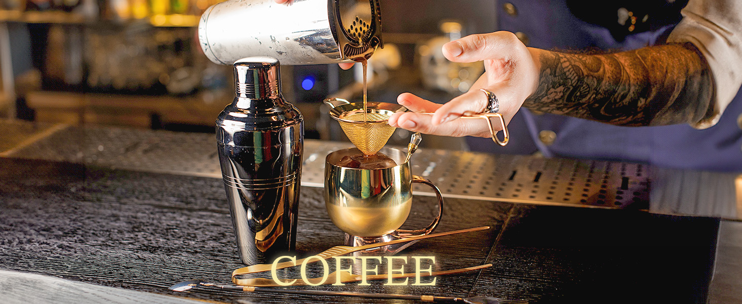 KITESSENSU Boston Shaker Set Mixology Bartender Kit | Premium Cocktail Shaker Kit with Stand Professional Home Bar Tools Accessories: Martini Shaker, Citrus Tools, Fine Mesh Strainers, Muddler, Jigger