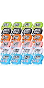 Mwellewm Kitchen Timer 6 Packs Digital Timers for Classroom Small Magnetic Countdown Stopwatch for Cooking Mini Loud Alarm Stop for Kitchen Study Work Baking Sports Games Timer Clock