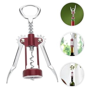 Wing Corkscrew Bottle Opener Multi-function Tool for Wine Beer and Easy Use Trumpet Mouth Design for Parties and Gatherings