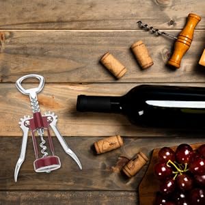 Wing Corkscrew Bottle Opener Multi-function Tool for Wine Beer and Easy Use Trumpet Mouth Design for Parties and Gatherings