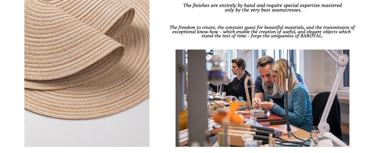 Round Placemats Set of 6 Woven Placemats Washable Braided Table Mats for Dining Table Heat Resistant Non-Slip Circle Place Mats(Beige)