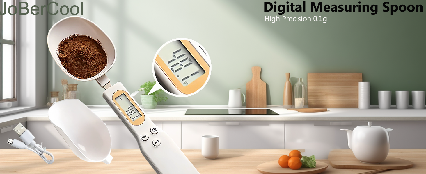 Digital Measuring Spoon Electronic Scale Spoon Weighing for Food Coffee Powder Tea Ingredients Spice Baking Kitchen Gram Measuring Spoons High Precision 0.1g