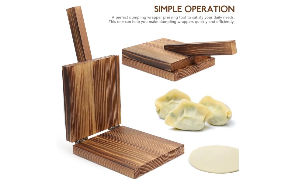 PRETYZOOM Dumpling Skin Mold Manual Dough Pressing Tool 9.29X5.11X1.37In Dumpling Wrapper Maker for Home Kitchen Cooking and Pastry Press
