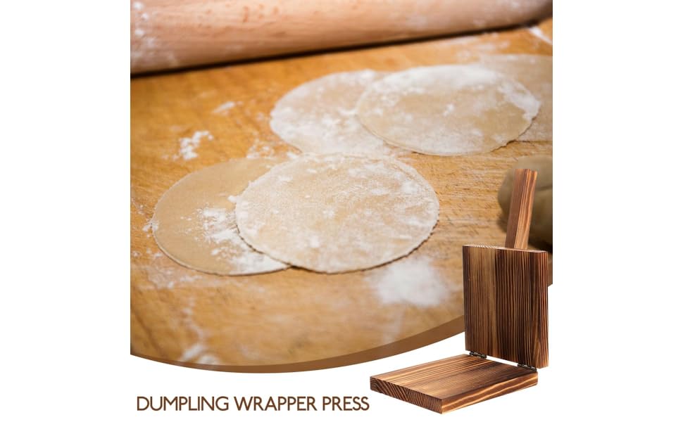 PRETYZOOM Dumpling Skin Mold Manual Dough Pressing Tool 9.29X5.11X1.37In Dumpling Wrapper Maker for Home Kitchen Cooking and Pastry Press