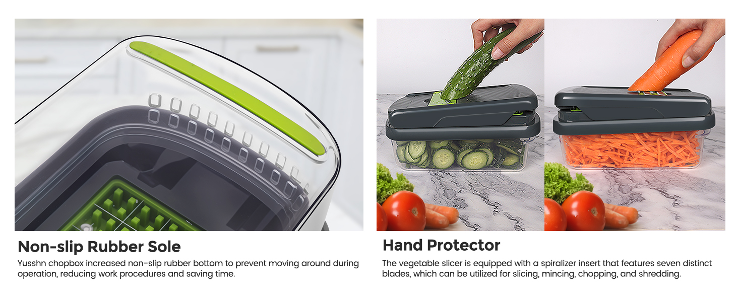 Vegetable Chopper,12-in-1 Multifunctional Food Chopper,Professional Onion Chopper with 7 Blades,Vegetable Cutter with Container for Salad,Potato,Carrot,and Garlic; Essential Kitchen Tool(Grey)