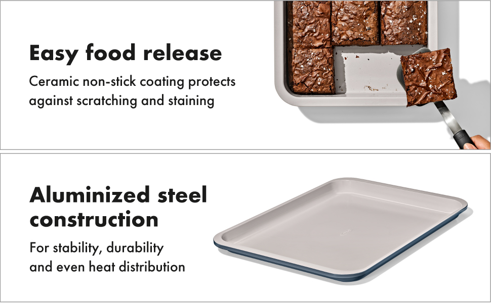 OXO Good Grips Non-Stick Pro Ceramic Coated Metal Bakeware 9” Square Cake Pan – Storm Blue