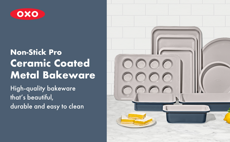 OXO Good Grips Non-Stick Pro Ceramic Coated Metal Bakeware 9” Square Cake Pan – Storm Blue