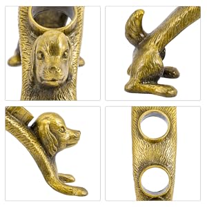 Garneck Animal Shape Bottle Stoppers Rack Wine Vacuum Stopper Display Metal Wine Plug Holder