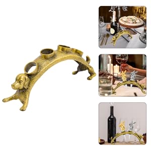 Garneck Animal Shape Bottle Stoppers Rack Wine Vacuum Stopper Display Metal Wine Plug Holder