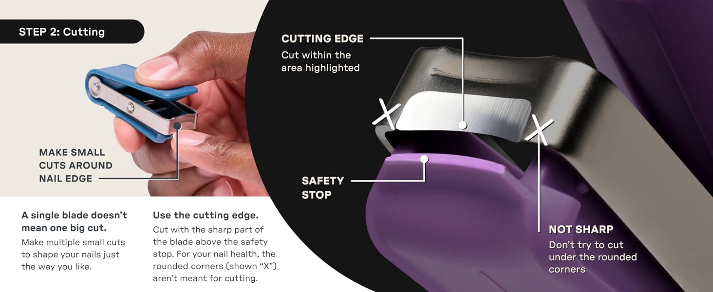 EDJY Fingernail Cutter - Precision Stainless Steel Nail Cutter for Fingernails | Sharp Blade, Ergonomic Design, Durable & Rust-Resistant | Ideal for Men and Women | EDJY Blue