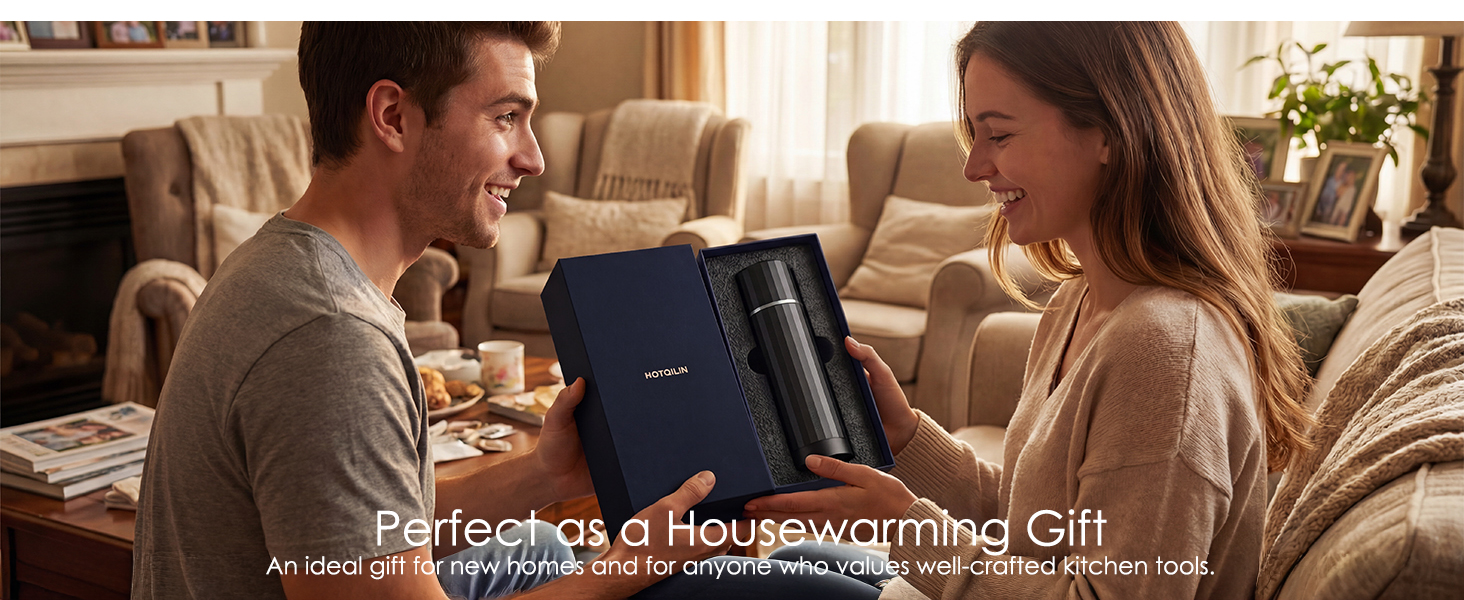 Heavy Duty Metal Pepper Grinder, Professional Manual Pepper Grinder with Adjustable Coarseness, Pepper Mill with Magnetic Powder Chamber, Refillable Pepper Mill for Spices, High Output