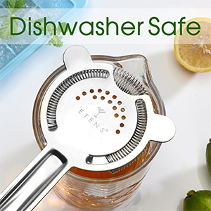 Cocktail Strainer – Stainless Steel Hawthorne Strainer with Removable Spring for Bartending, Boston Shakers, and Mixing Glasses – Perfect for Martinis and Cocktails (Silver)