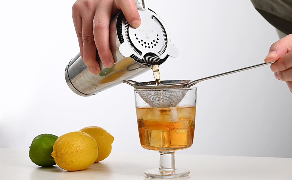 Cocktail Strainer 2 Pack, Bulk Bar Strainers for Bartending, Martini Strainer for Boston Shaker Mixing Glass, Bartender Hawthorne Strainer w/Removable Spring – Bar Supplier for Restaurant