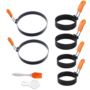 6 Packs Professional Egg Ring Pancake Ring Set,Non-Stick Stainless Steel 6